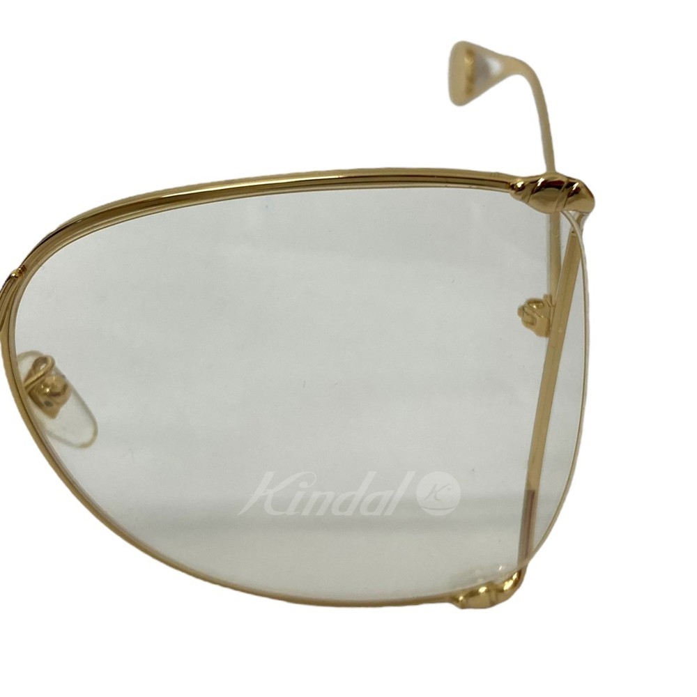 Gucci Vintage Rectangular Glasses Gold Clear - image 6